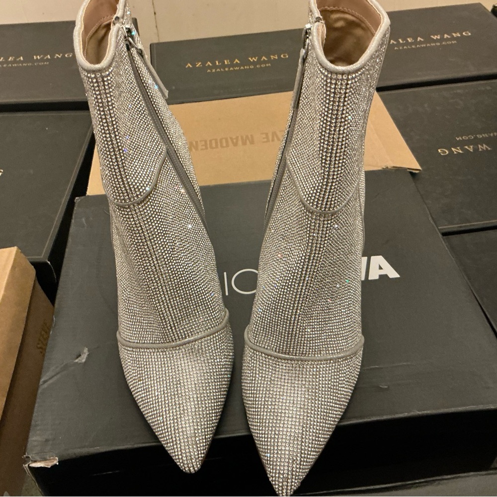 Steve Madden Silver Heeled Boots